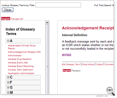 A Glossary View