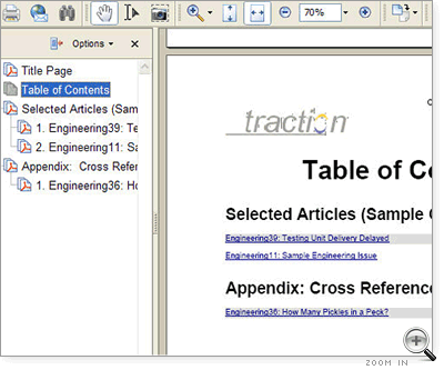 Table of Contents in exported PDF