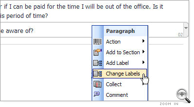 Change paragraph labels